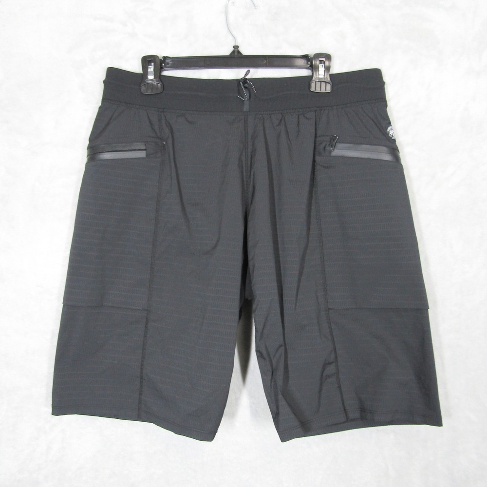 Reigning Champ Mens XL Black Bonded Zip Athletic Training Shorts Made in Canada